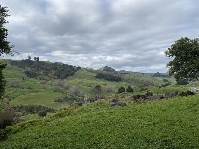 A view out across the rolling hills