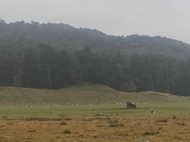 The location of Beorn's Hall, exploded X-Men farmhouse in the foreground