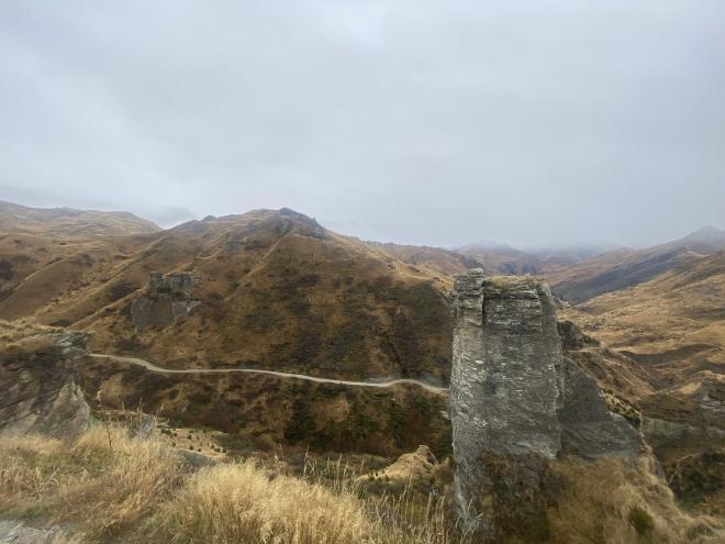 The valley was sparse and windy