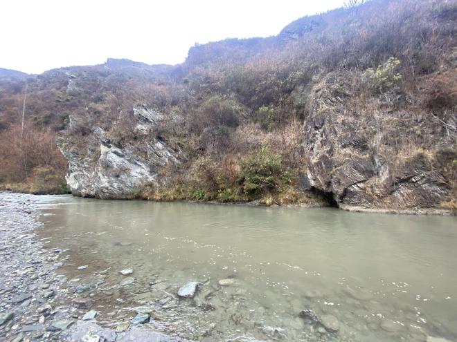 Our view while panning for gold