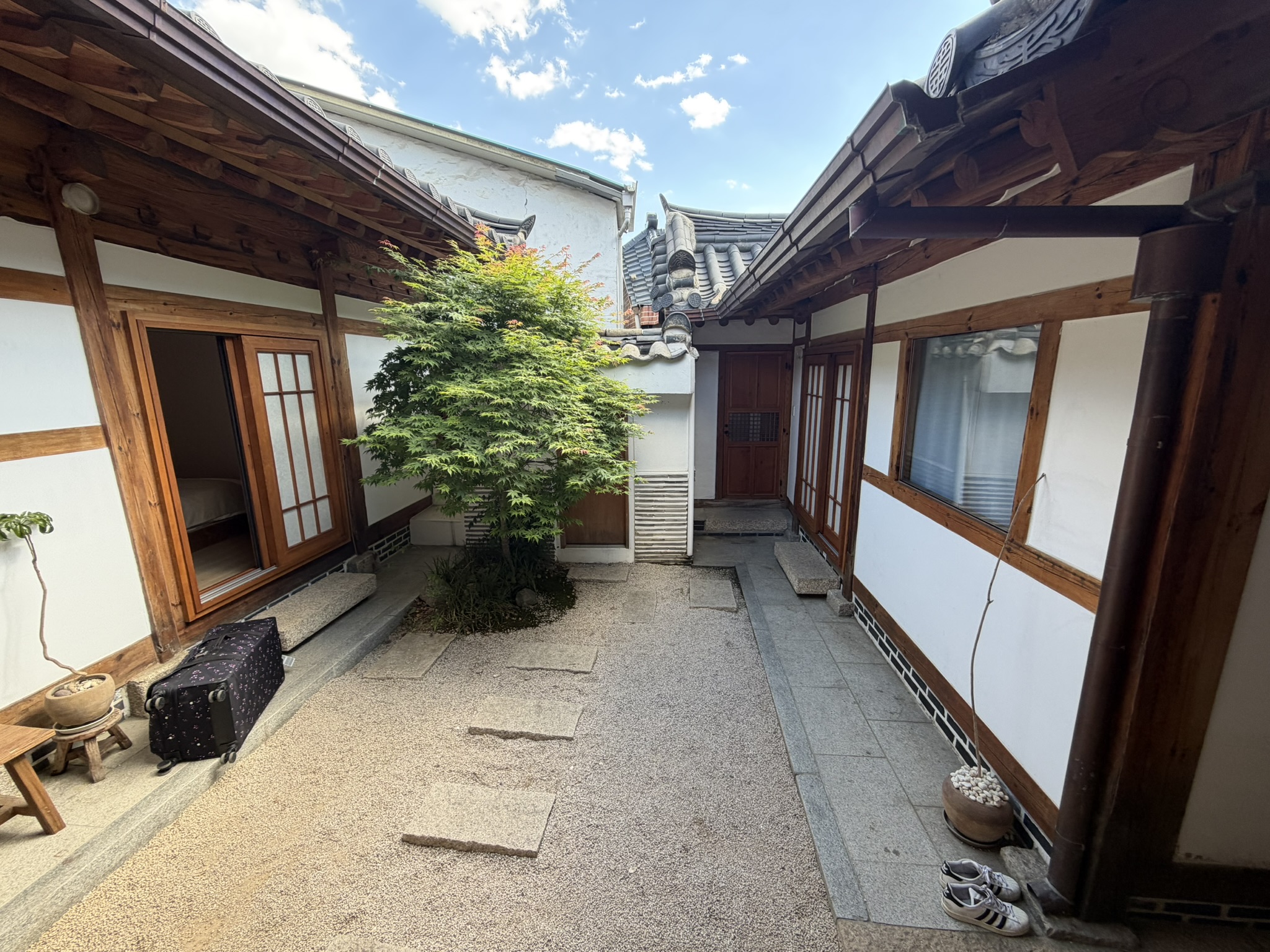 The Courtyard A picture overlooking the central courtyard of a Hanok